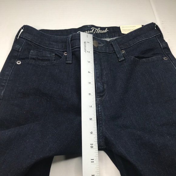 Universal Thread Women's 6 Short High Rise Skinny Dark Blue Jeans New With Tags - Picture 12 of 13